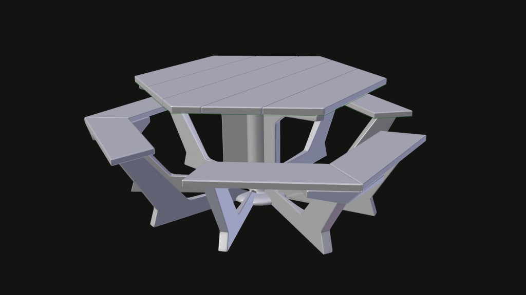 Hexagonal Picnic Table preview image 2